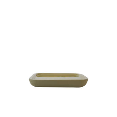 Dish 38x38x5 cm VITCH shiny olive green+matt olive green