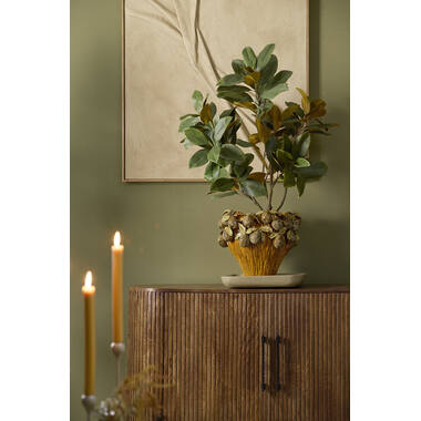 Dish 38x38x5 cm VITCH shiny olive green+matt olive green