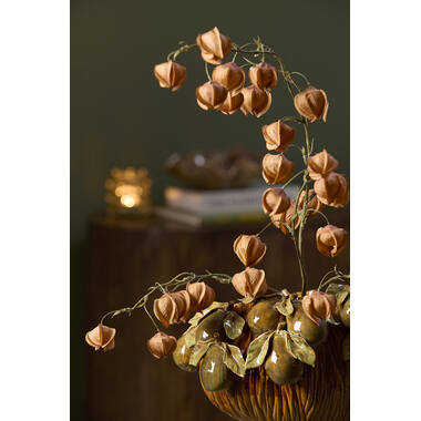 Artificial flower 20x10x100 cm PHYSALIS terra-orange