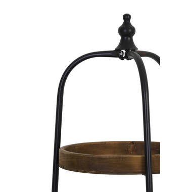 Stand 4 layers Ø48x167 cm KARSON wood+black
