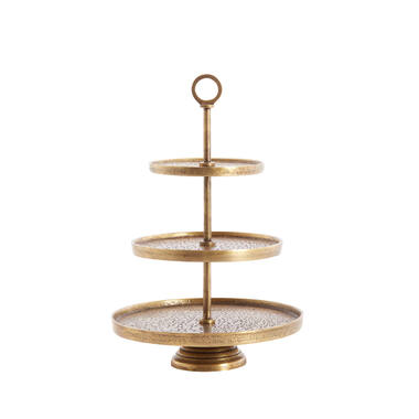 Etagere 3 laags Ø32x48 cm LUTEK antiek brons