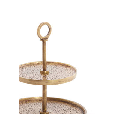 Etagere 3 laags Ø32x48 cm LUTEK antiek brons
