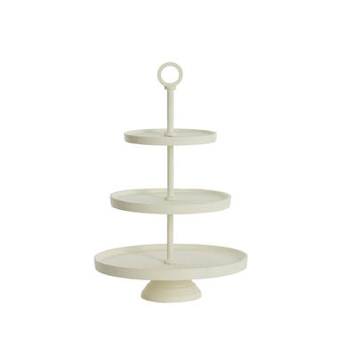 Etagere 3 laags Ø32x48 cm LUTEK crème