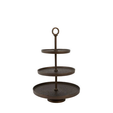 Stand 3 layers Ø32x48 cm LUTEK matt brown-bronze