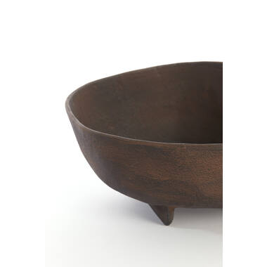 Schaal op voet 27x26,5x11,5 cm ROSANA donker bruin