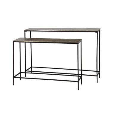 Side table S/2 max 119x25x80,5 cm HARTSVILLE d. bruin brons