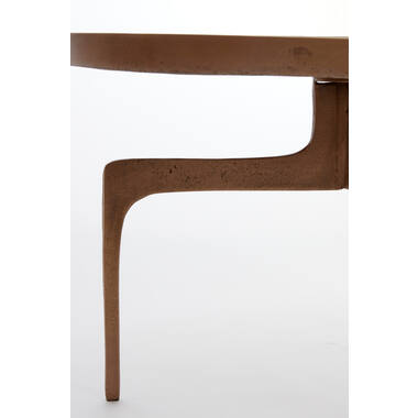 Salontafel S/2 Ø64x39+Ø75x44 cm PANO bruin brons