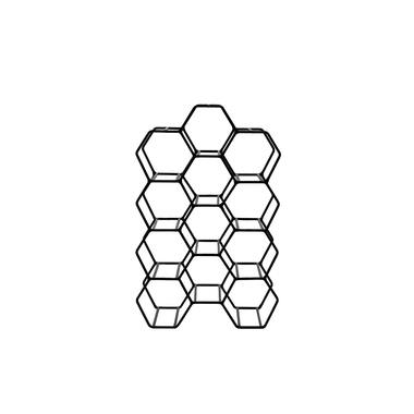 Wijnrek 12 flessen 30x18x46 cm SALBRIS mat zwart