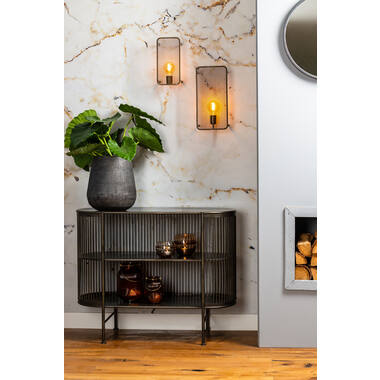Kast open 100x40x80 cm YINTHE zwart