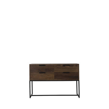 Side table 120x40x80 cm MEAVE hout mat donker bruin