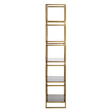 Cabinet 5L 45x35x180 cm LUCAMBO  glass smoked+antique bronze