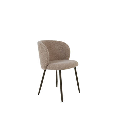 Dining chair 56x55x79 cm ELYNA light brown+brown-bronze