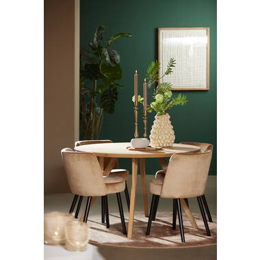 Eettafel Ø120x76 cm QUENZA mango hout naturel