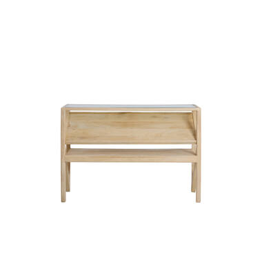 Console 119x41x80 cm YUKI mango wood natural+glass
