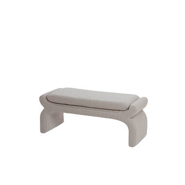 Pouf 119x45x48 cm NAFYA bouclé taupe