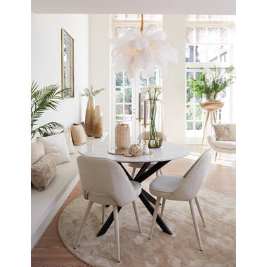 Eetkamerstoel 57x51x84 cm DJESLIN beige