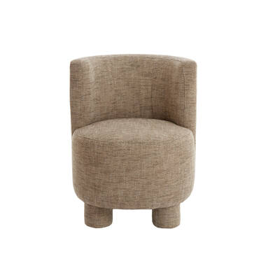 Stoel 65x65x78 cm KAMOVA bruin-crème