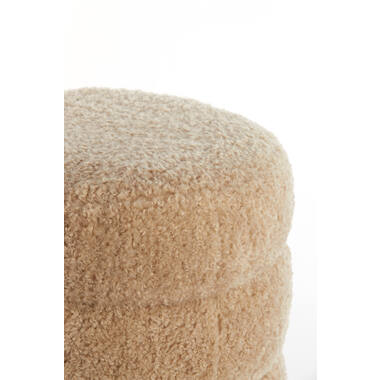Pouf Ø40x45 cm JOBBI beige+matt black