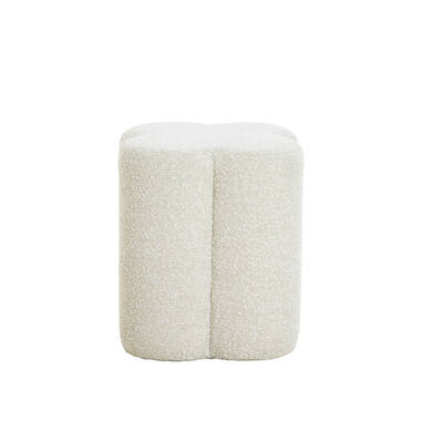 Poef 38x38x45 cm NALANI bouclé crème