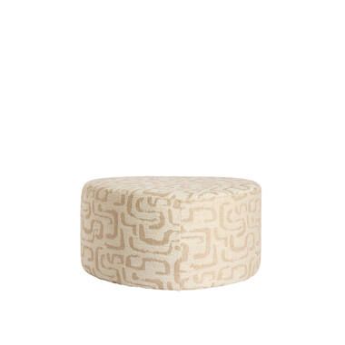 Pouf 68x68x35 cm LIBERIA beige+sand