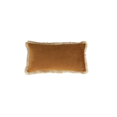 Kussen 60x30 cm LIENA velvet brons-zand