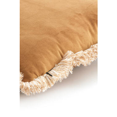 Kussen 60x30 cm LIENA velvet brons-zand