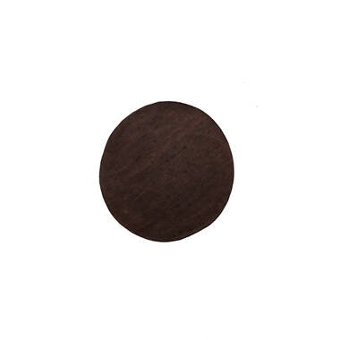 Vloerkleed Ø180 cm ARCOLA donker bruin