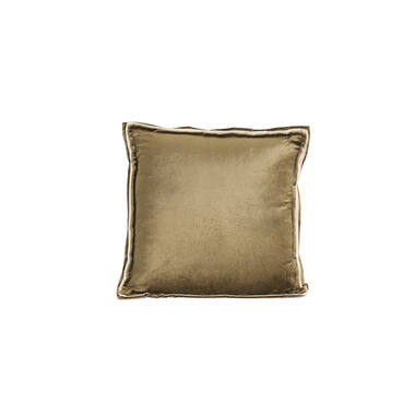Kussen 45x45 cm BAXLEY velvet groen+linnen naturel