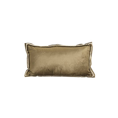 Kussen 60x30 cm BAXLEY velvet groen+linnen naturel