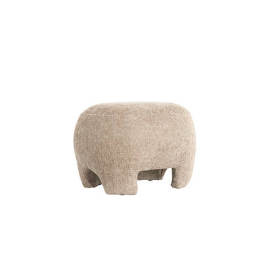 Pouf 53x41x38 cm ZENICA light brown