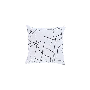 Kussen 45x45 cm ROYCE wit-zwart
