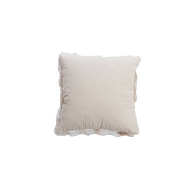 Kussen 42x42 cm VELORA bruin-crème