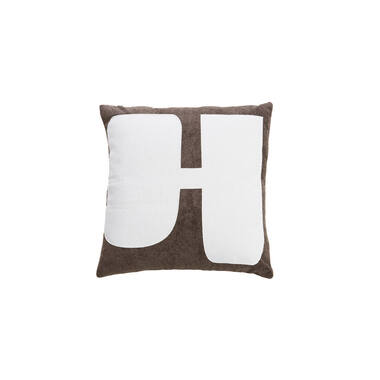 Kussen 45x45 cm KEYEN bruin-crème