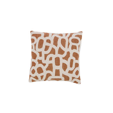 Kussen 45x45 cm ALPENA terra+crème