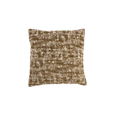 Cushion 45x45 cm SALIDA olive green+cream feather filled