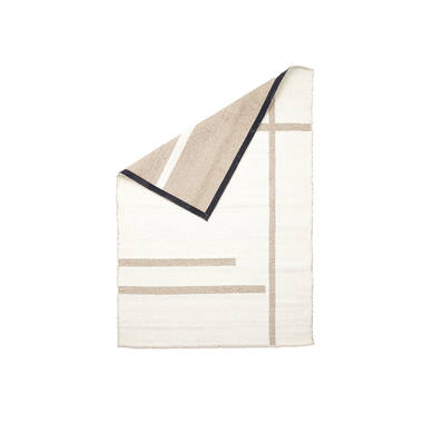 Rug 230x160 cm BUKIT wool cream+jute natural