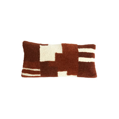Cushion 60x30 cm SYLINA cream+dark orange+brown