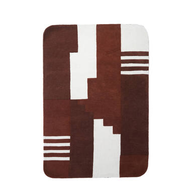 Rug 230x160 cm SYLINA cream+dark orange+brown