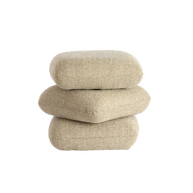 Pouf 44,5x44,5x44,5 cm LAURIE sand+cream
