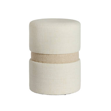 Pouf Ø35x46 cm NOVIRA beige+cream
