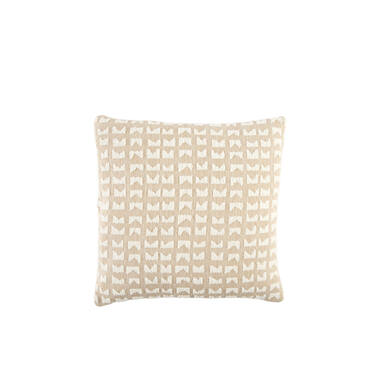 Cushion 45x45 cm SONTRA beige+cream feather filled
