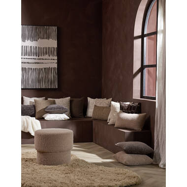 Cushion 45x45 cm BEBRA cream+sand feather filled