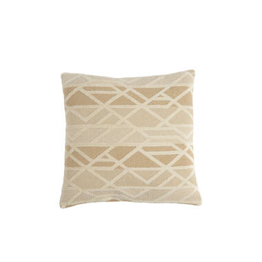 Cushion 45x45 cm FULDOS beige+cream feather filled