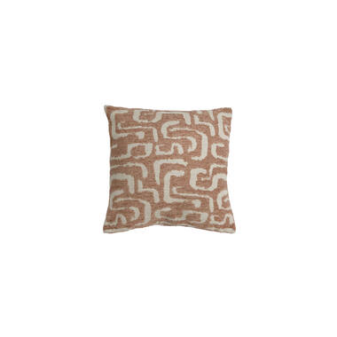 Cushion 45x45 cm ALZEY terra+beige feather filled