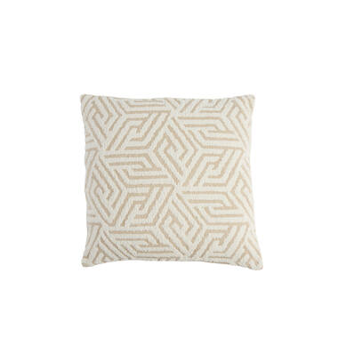 Cushion 45x45 cm VEVEY beige+cream feather filled