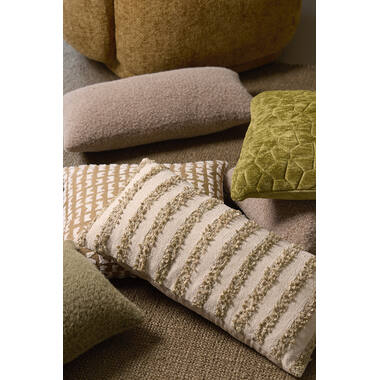 Cushion 60x30 cm NIMBA sand+olive green