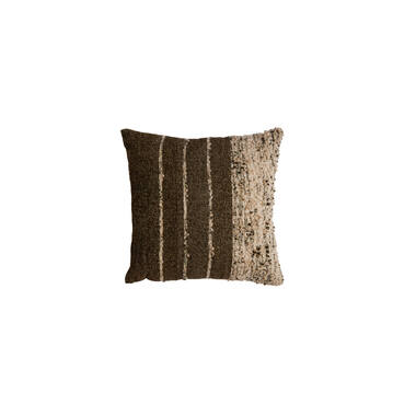 Cushion 45x45 cm TIANI dark brown+brown-cream