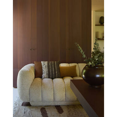 Cushion 45x45 cm TIANI dark brown+brown-cream