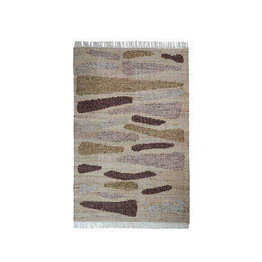 Rug 230x160 cm BUNSI jute natural+brown+ocher yellow