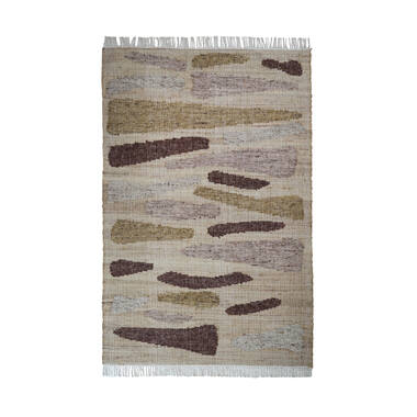 Rug 300x200 cm BUNSI jute natural+brown+ocher yellow